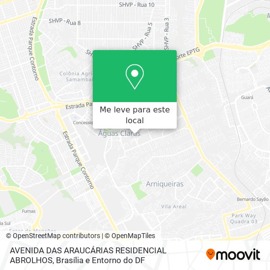 AVENIDA DAS ARAUCÁRIAS RESIDENCIAL ABROLHOS mapa