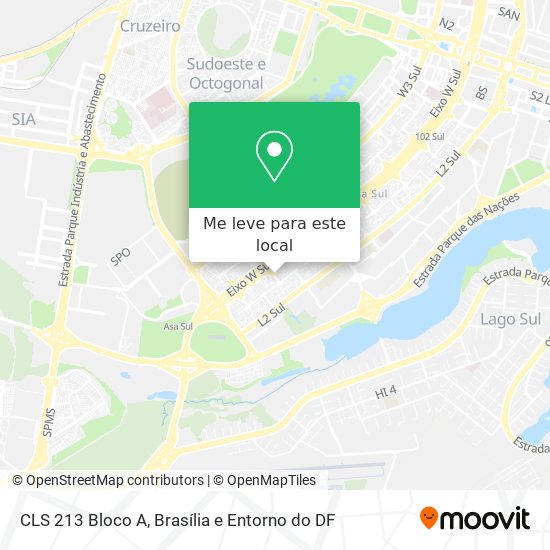 CLS 213 Bloco A mapa