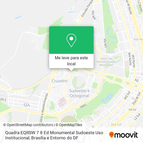 Quadra EQRSW 7 8   Ed  Monumental Sudoeste   Uso Institucional mapa