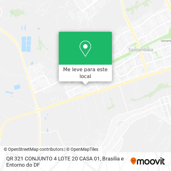 QR 321 CONJUNTO 4 LOTE 20 CASA 01 mapa