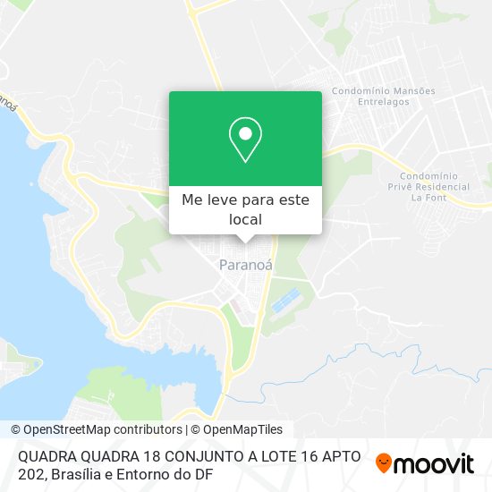 QUADRA QUADRA 18 CONJUNTO A LOTE 16 APTO 202 mapa