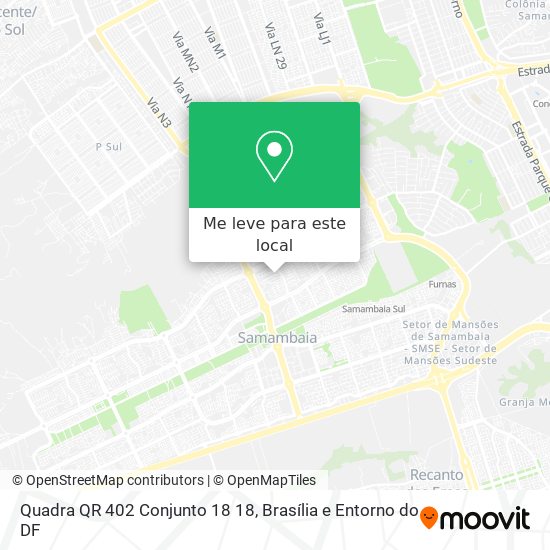 Quadra QR 402 Conjunto 18 18 mapa