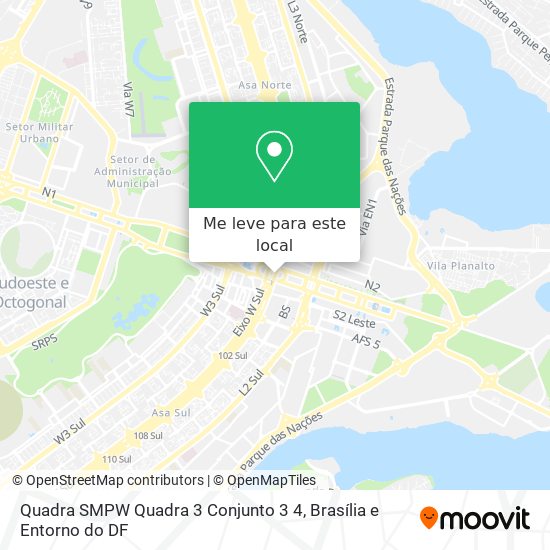 Quadra SMPW Quadra 3 Conjunto 3 4 mapa