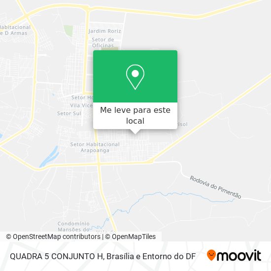 QUADRA 5 CONJUNTO H mapa