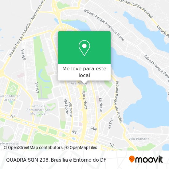 QUADRA SQN 208 mapa