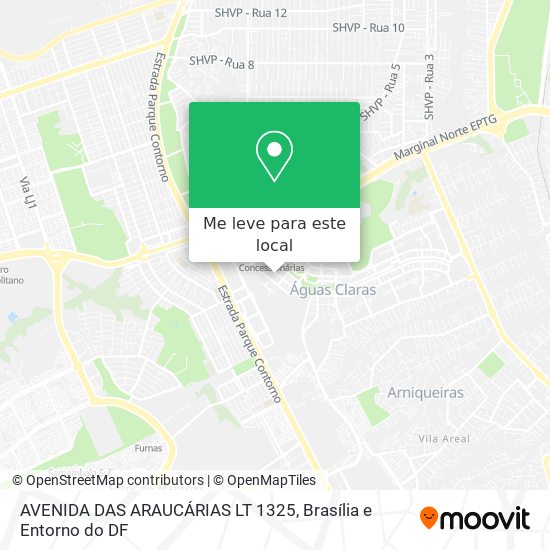 AVENIDA DAS ARAUCÁRIAS LT 1325 mapa