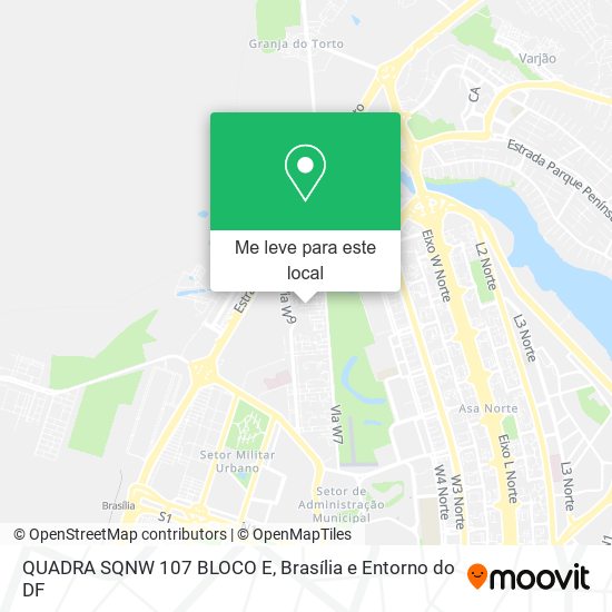 QUADRA SQNW 107 BLOCO E mapa