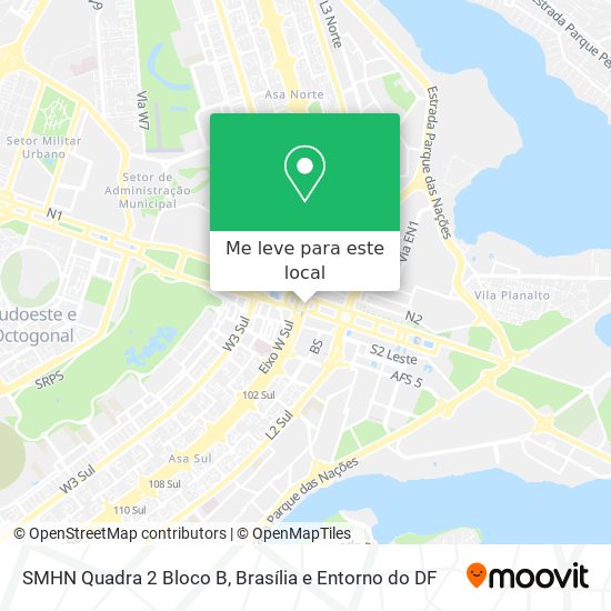 SMHN Quadra 2 Bloco B mapa