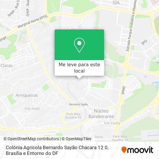 Colônia Agrícola Bernardo Sayão Chácara 12 0 mapa