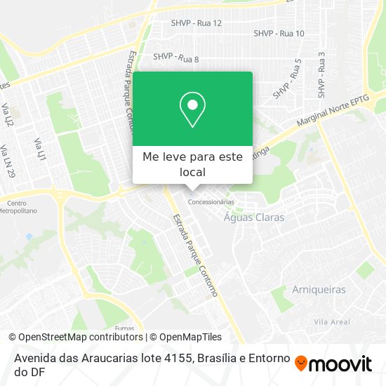 Avenida das Araucarias lote 4155 mapa