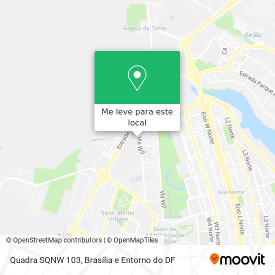Quadra SQNW 103 mapa