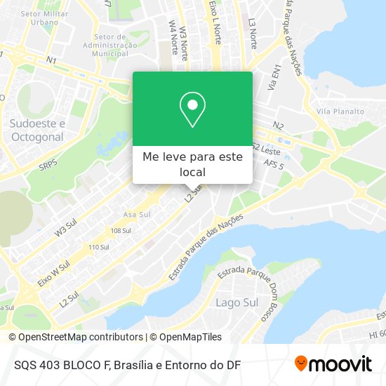 SQS 403 BLOCO F mapa