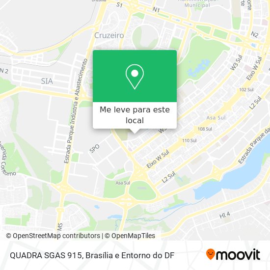 QUADRA SGAS 915 mapa