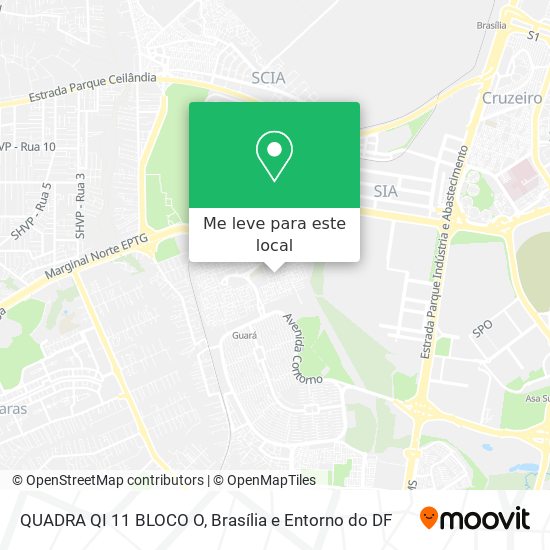 QUADRA QI 11 BLOCO O mapa