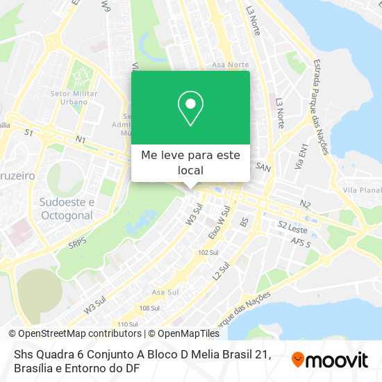 Shs Quadra 6 Conjunto A Bloco D Melia Brasil 21 mapa