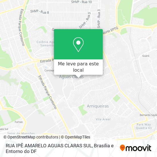 RUA IPÊ AMARELO AGUAS CLARAS SUL mapa