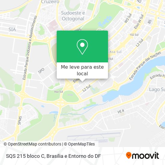 SQS 215 bloco C mapa