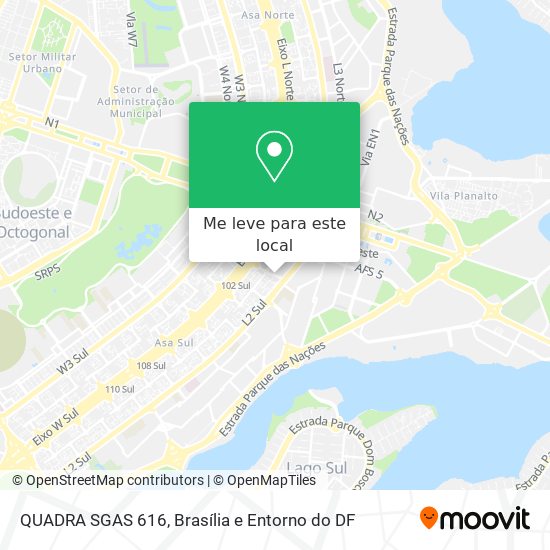 QUADRA SGAS 616 mapa