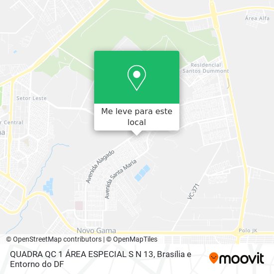 QUADRA QC 1 ÁREA ESPECIAL S N 13 mapa