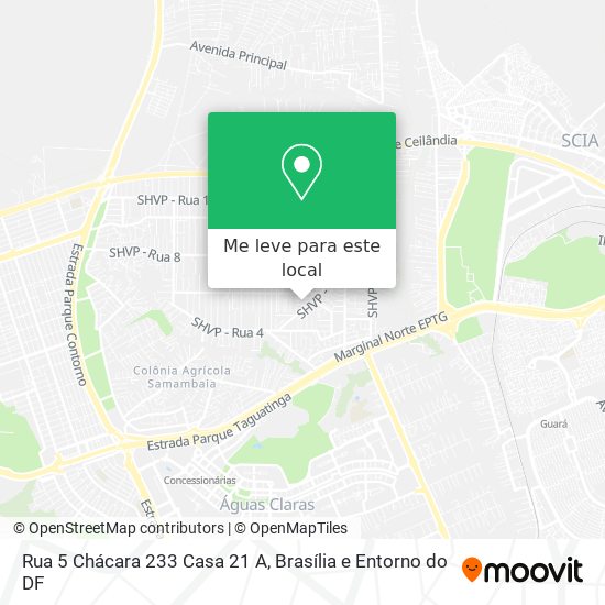 Rua 5 Chácara 233 Casa 21 A mapa