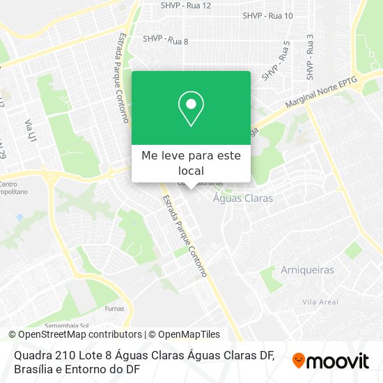 Quadra 210  Lote 8   Águas Claras Águas Claras   DF mapa