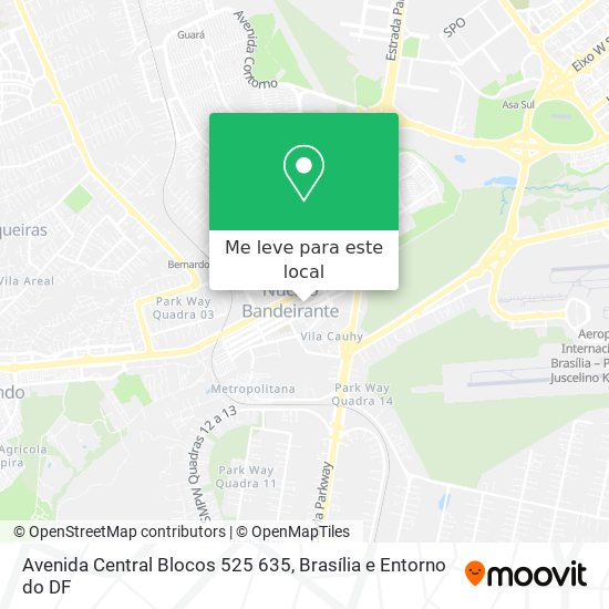 Avenida Central Blocos 525 635 mapa