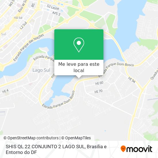 SHIS   QL 22   CONJUNTO 2  LAGO SUL mapa