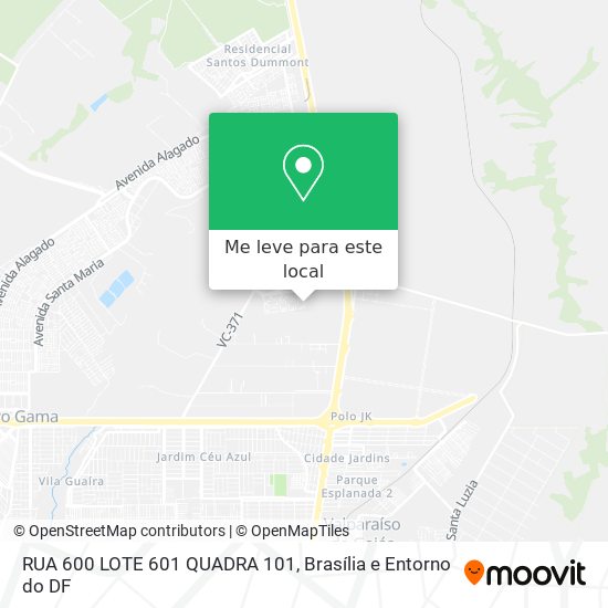 RUA 600 LOTE 601 QUADRA 101 mapa