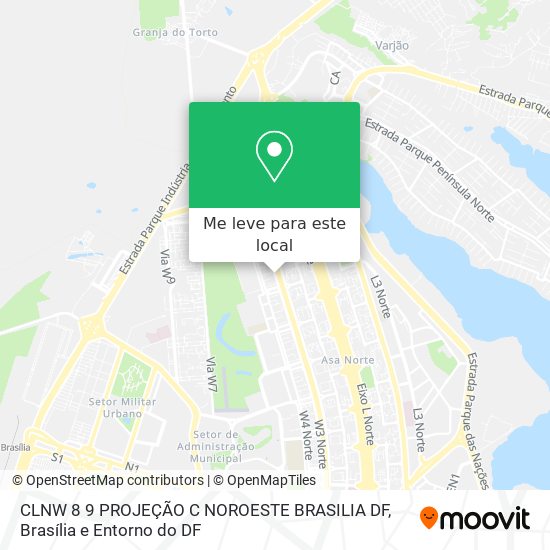 CLNW 8 9 PROJEÇÃO C  NOROESTE  BRASILIA   DF mapa