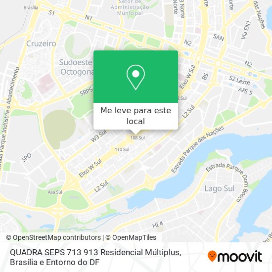 QUADRA SEPS 713 913 Residencial Múltiplus mapa