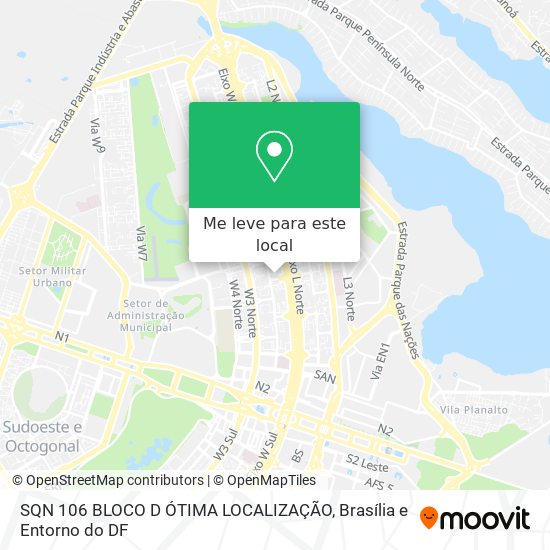 SQN 106 BLOCO D ÓTIMA LOCALIZAÇÃO mapa