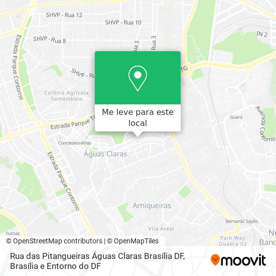 Rua das Pitangueiras   Águas Claras  Brasília   DF mapa