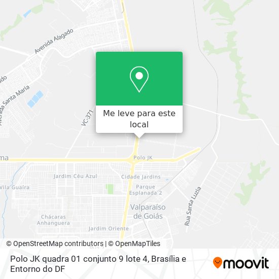 Polo JK quadra 01 conjunto 9 lote 4 mapa