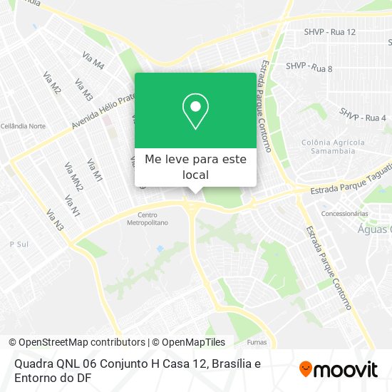 Quadra QNL 06  Conjunto H  Casa 12 mapa