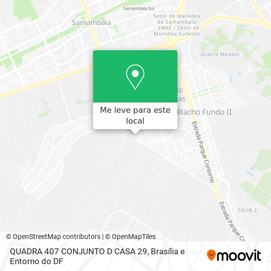 QUADRA 407 CONJUNTO D CASA 29 mapa