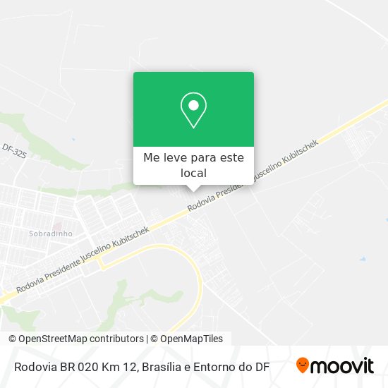 Rodovia BR 020 Km 12 mapa
