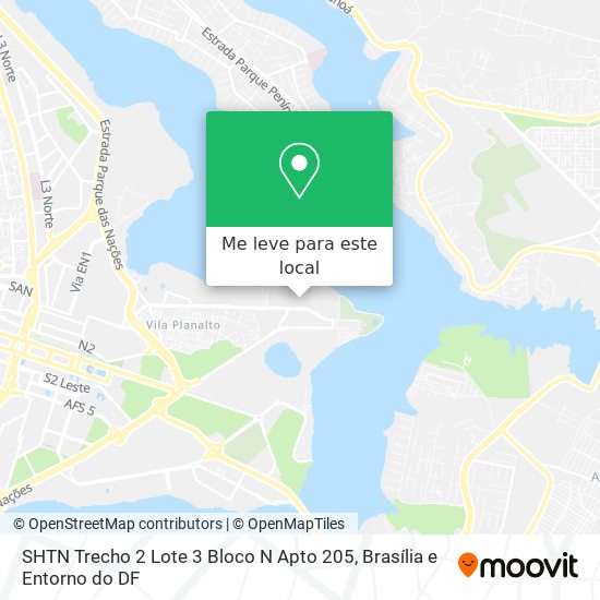 SHTN Trecho 2 Lote 3 Bloco N Apto 205 mapa