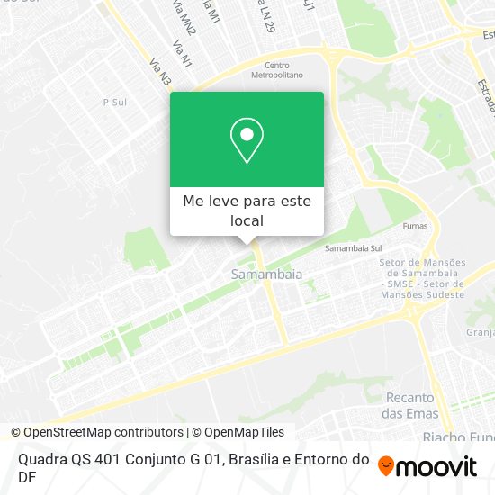 Quadra QS 401 Conjunto G 01 mapa