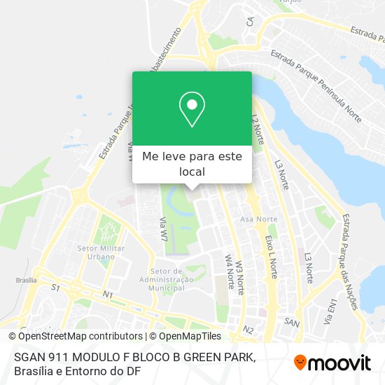 SGAN 911 MODULO F BLOCO B GREEN PARK mapa