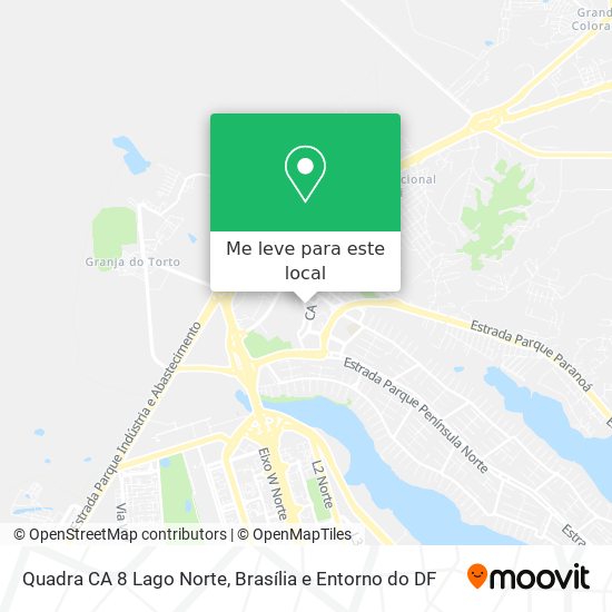 Quadra CA 8   Lago Norte mapa