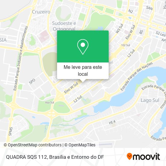 QUADRA SQS 112 mapa