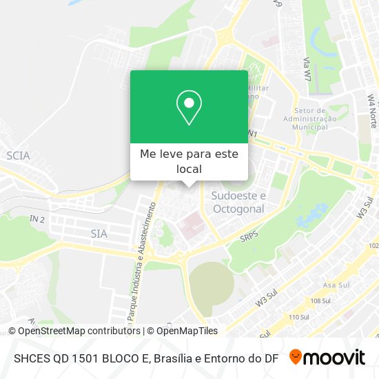 SHCES QD 1501 BLOCO E mapa