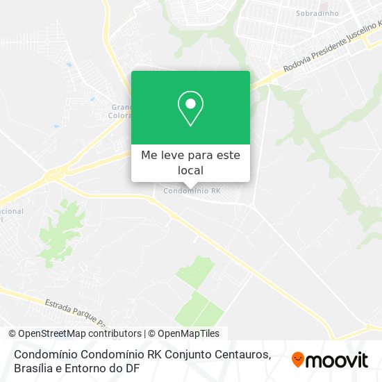 Condomínio Condomínio RK   Conjunto Centauros mapa