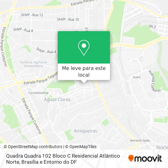 Quadra Quadra 102  Bloco C  Residencial Atlântico Norte mapa