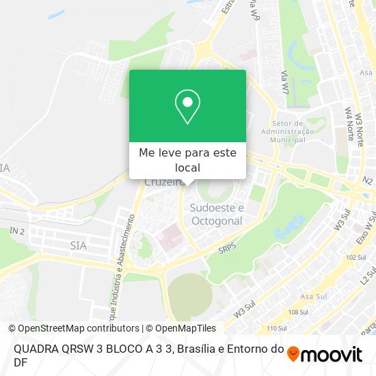 QUADRA QRSW 3 BLOCO A 3 3 mapa