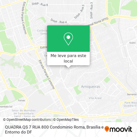 QUADRA QS 7 RUA 800 Condominio Roma mapa