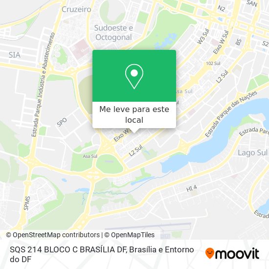 SQS 214 BLOCO C   BRASÍLIA  DF mapa