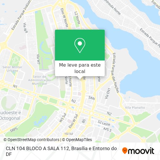 CLN  104   BLOCO A    SALA 112 mapa