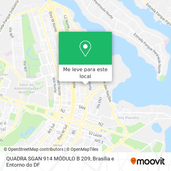 QUADRA SGAN 914 MÓDULO B 209 mapa