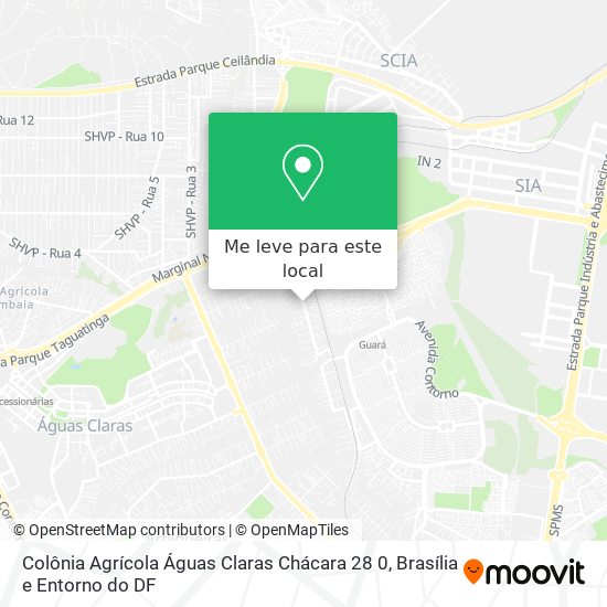 Colônia Agrícola Águas Claras Chácara 28 0 mapa